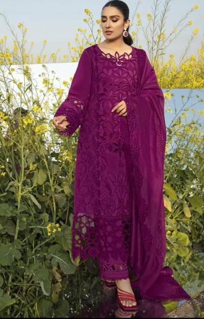 D.NO 1029 BY FLORENT DESIGNER CAMBRIC COTTON WITH HEAVY EMBROIDERY WORK SALWAR SUIT WHOLESALER INDIA